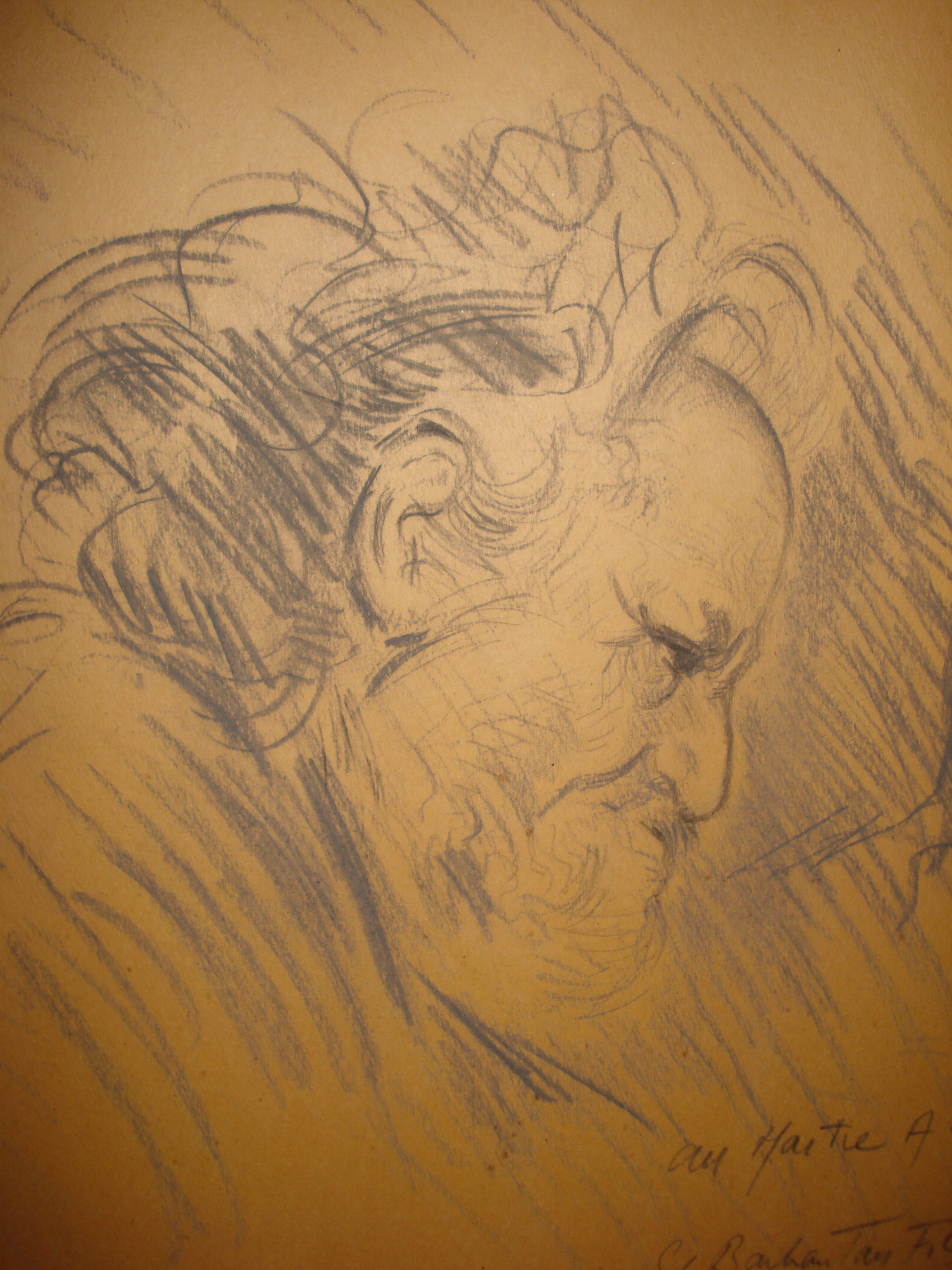 Portrait Chabaud par Gaston Barbentan. Apres 1955